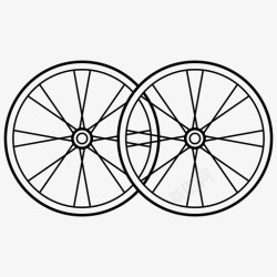 自行车轮子自行车轮子零件轮辋图标高清图片