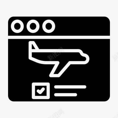 网络机场航班图标图标