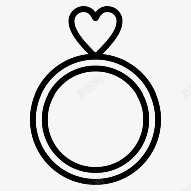 结婚戒指爱情结婚礼服图标图标