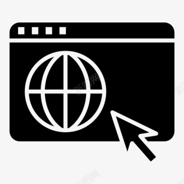 浏览点击互联网图标图标