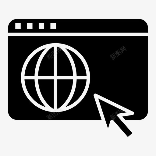 浏览点击互联网图标svg_新图网 https://ixintu.com 互联网 指针 浏览 点击