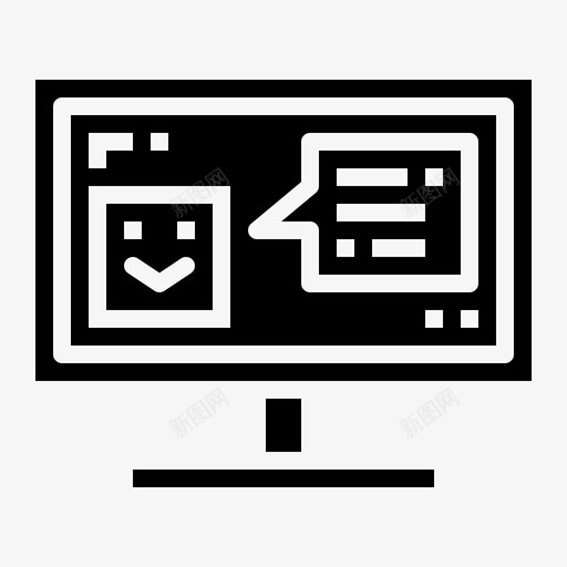 电视电脑显示器图标svg_新图网 https://ixintu.com 屏幕 广告 显示器 电脑 电视 科技