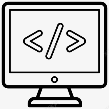 编码创造性的网页编程语言图标图标