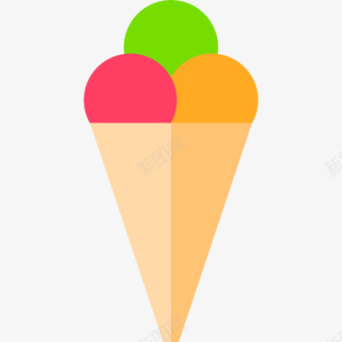 冰淇淋8号购物中心扁平图标图标