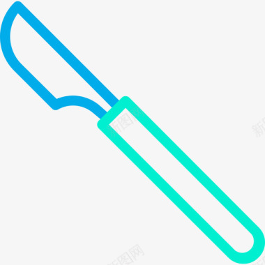 手术刀医生2号店线性蓝色图标图标
