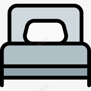 床家具85线性颜色图标图标