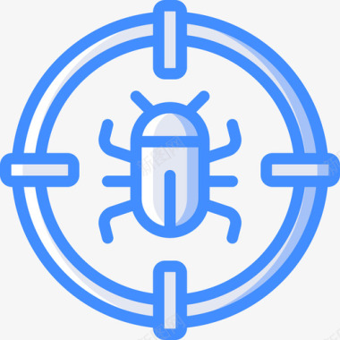 Bug网络托管16蓝色图标图标