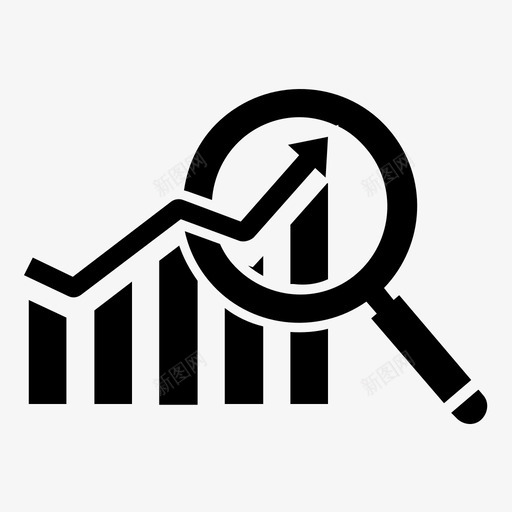 分析图表成长图标svg_新图网 https://ixintu.com 分析 商业个人理财 图表 成长 研究 统计学