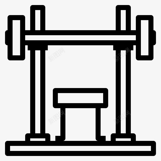 体重器械锻炼图标svg_新图网 https://ixintu.com 体重 健身 健身房 器械 运动 锻炼