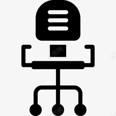 椅子商务和办公室21填充图标图标