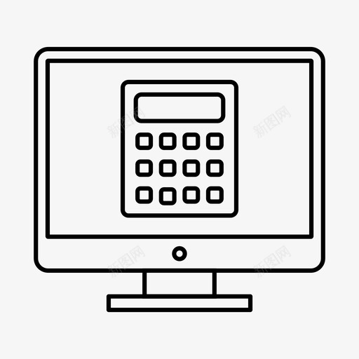 计算器计算液晶显示器图标svg_新图网 https://ixintu.com 教育 数学 液晶显示器 计算 计算器