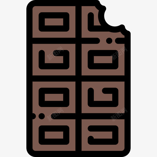 巧克力糖果店10线性颜色图标svg_新图网 https://ixintu.com 巧克力 糖果店10 线性颜色