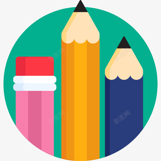 铅笔回学校50平装图标svg_新图网 https://ixintu.com 回学校50 平装 铅笔