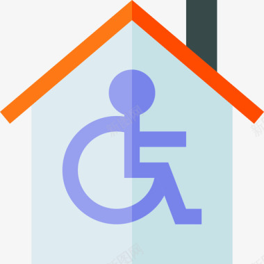残疾人残疾人援助公寓图标图标