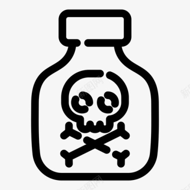 毒药瓶子化学品图标图标