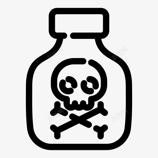 毒药瓶子化学品图标svg_新图网 https://ixintu.com 化学品 危险 容器 毒药 瓶子 科学
