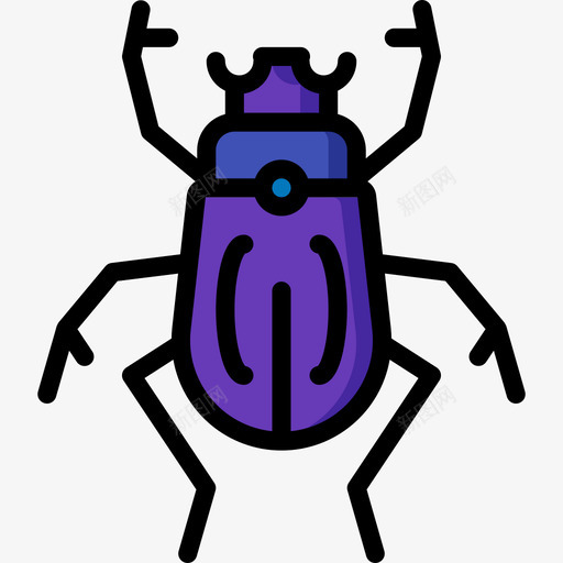 甲虫自然49线形颜色图标svg_新图网 https://ixintu.com 甲虫 线形颜色 自然49