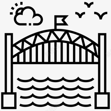 伦敦桥桥梁建筑英国桥图标图标