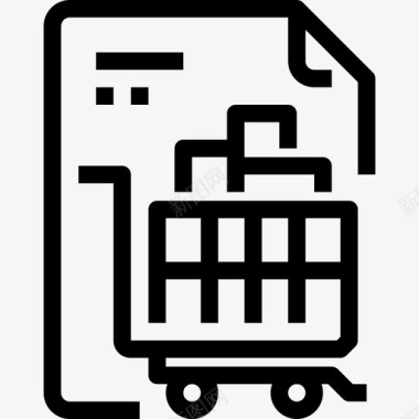 购物清单购物和电子商务5线性图标图标