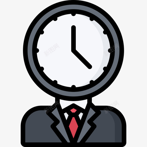时间管理82办公室彩色图标svg_新图网 https://ixintu.com 82办公室 彩色 时间管理