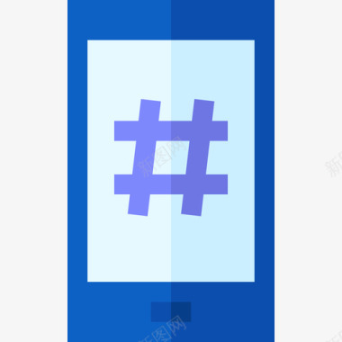 Hashtagbloggerandinfluencer10扁平图标图标