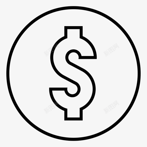 美元硬币商业现金图标svg_新图网 https://ixintu.com 商业 现金 美元硬币 货币