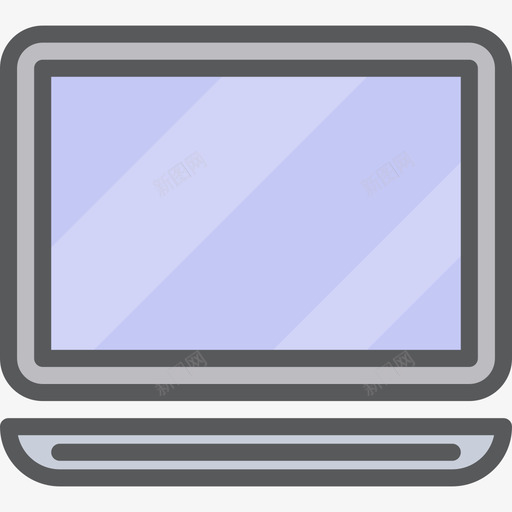 笔记本电脑办公用品5线性颜色图标svg_新图网 https://ixintu.com 办公用品5 笔记本电脑 线性颜色