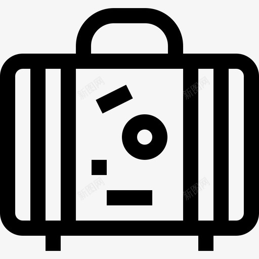 行李箱自由时间3直线型图标svg_新图网 https://ixintu.com 直线型 自由时间3 行李箱