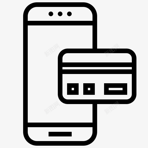 在线支付银行移动图标svg_新图网 https://ixintu.com 储蓄 在线支付 移动 银行 银行线路