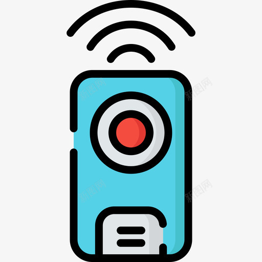 遥控器摄像头接口16线性彩色图标svg_新图网 https://ixintu.com 摄像头接口16 线性彩色 遥控器