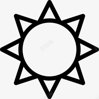 太阳自然57直线型图标图标