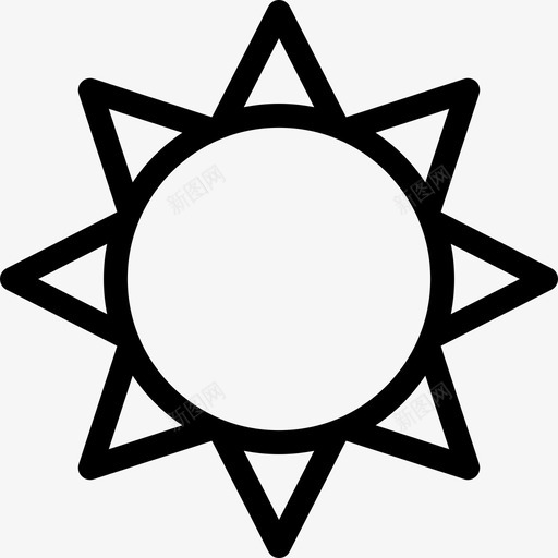 太阳自然57直线型图标svg_新图网 https://ixintu.com 太阳 直线型 自然57