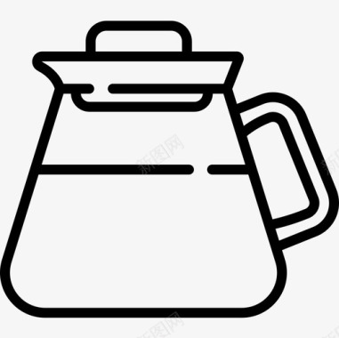 水罐快餐45直链图标图标