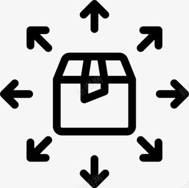 包装物流配送5直线图标图标