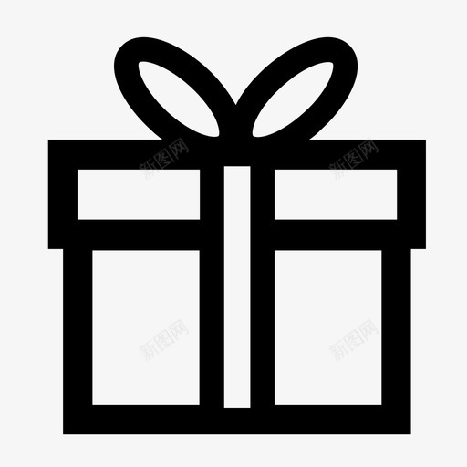 礼品盒包装丝带图标svg_新图网 https://ixintu.com 礼品盒包装丝带