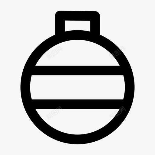 圣诞球装饰品冬季图标svg_新图网 https://ixintu.com 冬季 冬季线条风格 圣诞球 装饰品