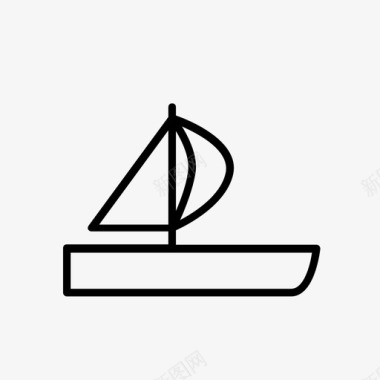 帆船划船航海图标图标