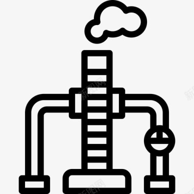 炼油厂石油工业2线性图标图标