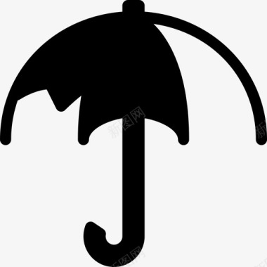 雨伞破3填充图标图标