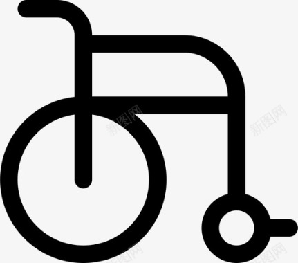 轮椅手推车残疾人图标图标