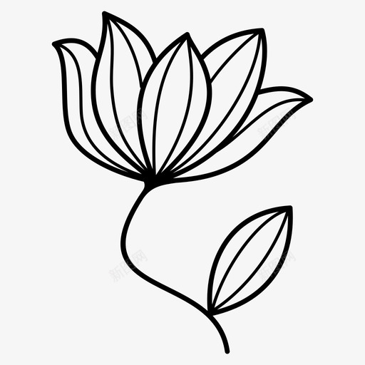 花装饰植物元素图标svg_新图网 https://ixintu.com 植物元素 花 装饰 风格