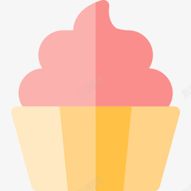 纸杯蛋糕糖果2扁平图标图标