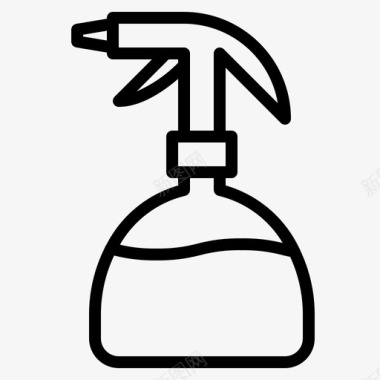 喷雾瓶浴室清洁图标图标