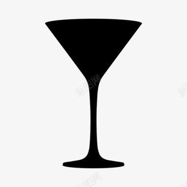 马提尼杯酒精饮料图标图标