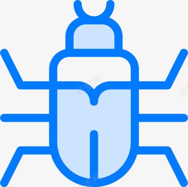 甲虫昆虫6蓝色图标图标