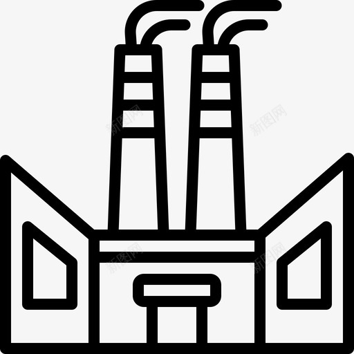 工厂烟囱工业图标svg_新图网 https://ixintu.com 制造 工业 工厂 烟囱 生产