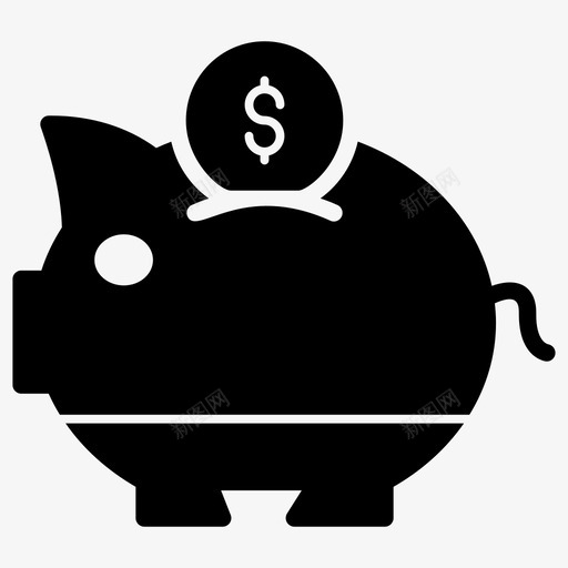 小猪银行投资货币储蓄图标svg_新图网 https://ixintu.com 小猪银行 投资 搜索引擎优化和网页字形图标 硬币储蓄 货币储蓄