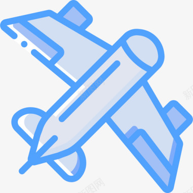 飞机邮政4蓝色图标图标