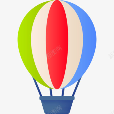 热气球旅行143彩色图标图标
