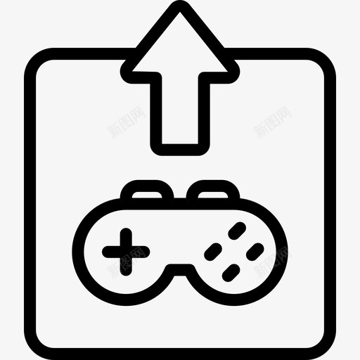 Gamepad游戏开发2线性图标svg_新图网 https://ixintu.com Gamepad 游戏开发2 线性